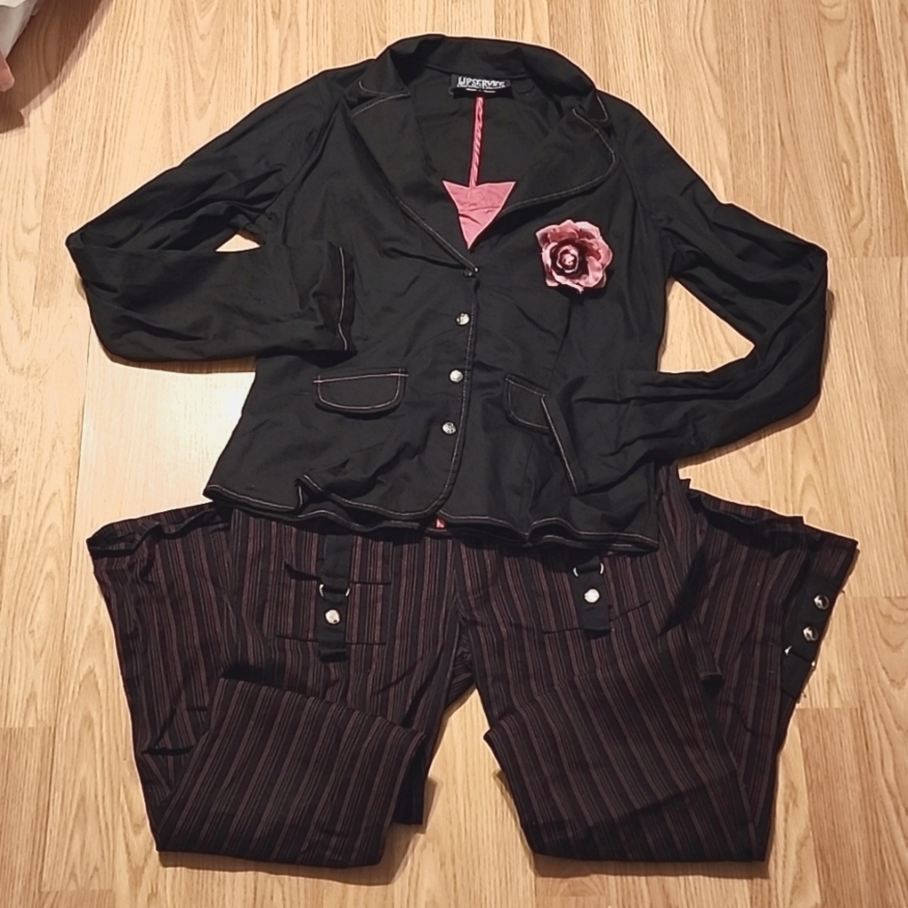 Hot Topic Lip Service Goth Retro Suit